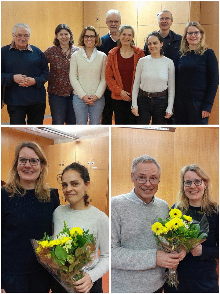 Collage mit Gruppenbilder von der Wahl des neuen Vorstandes des Freundeskreises e.V. der Musik- und Kunstschule Jena